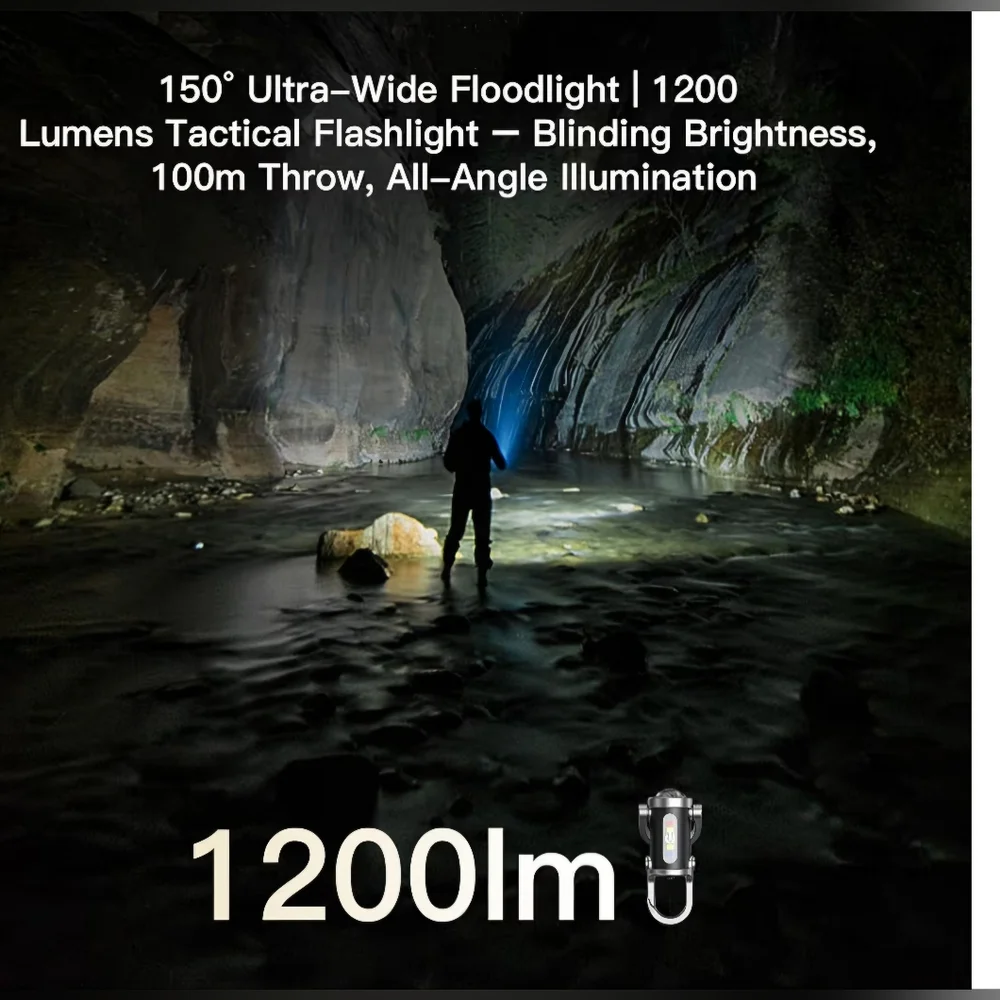 1200LM Super Bright Mini Led Flashlights USB Rechargeable Small Waterproof Keych